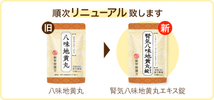 腎気八味地黄丸エキス錠リニューアル